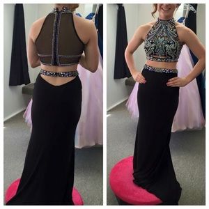 Alyce Black two piece Prom Dress
